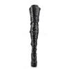 Pleaser - ELECTRA3028 Plattform Overknee Stiefel - Schwarz Product image